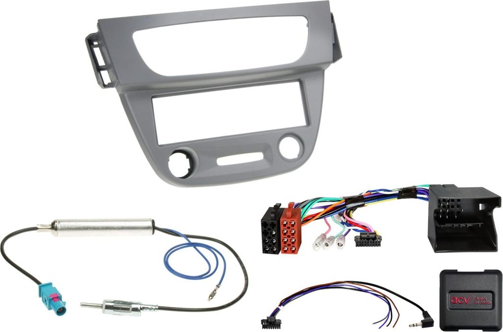 1-DIN Kit passend für Renault Megane(B/BZ)/Fluence(Z) grau LFB/Antenne