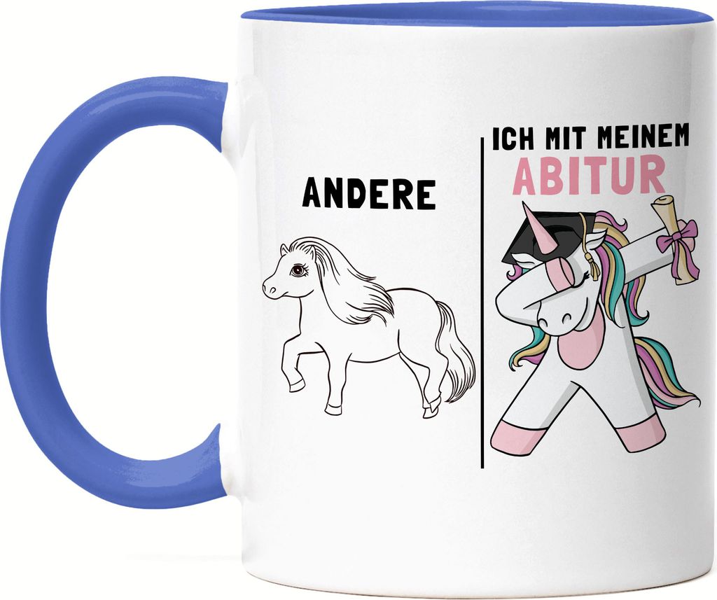 Andere Ich Mit Meinem Abi Tasse Blau Einhorn Pferd Abschlussgeschenk Abitur Humorvoll