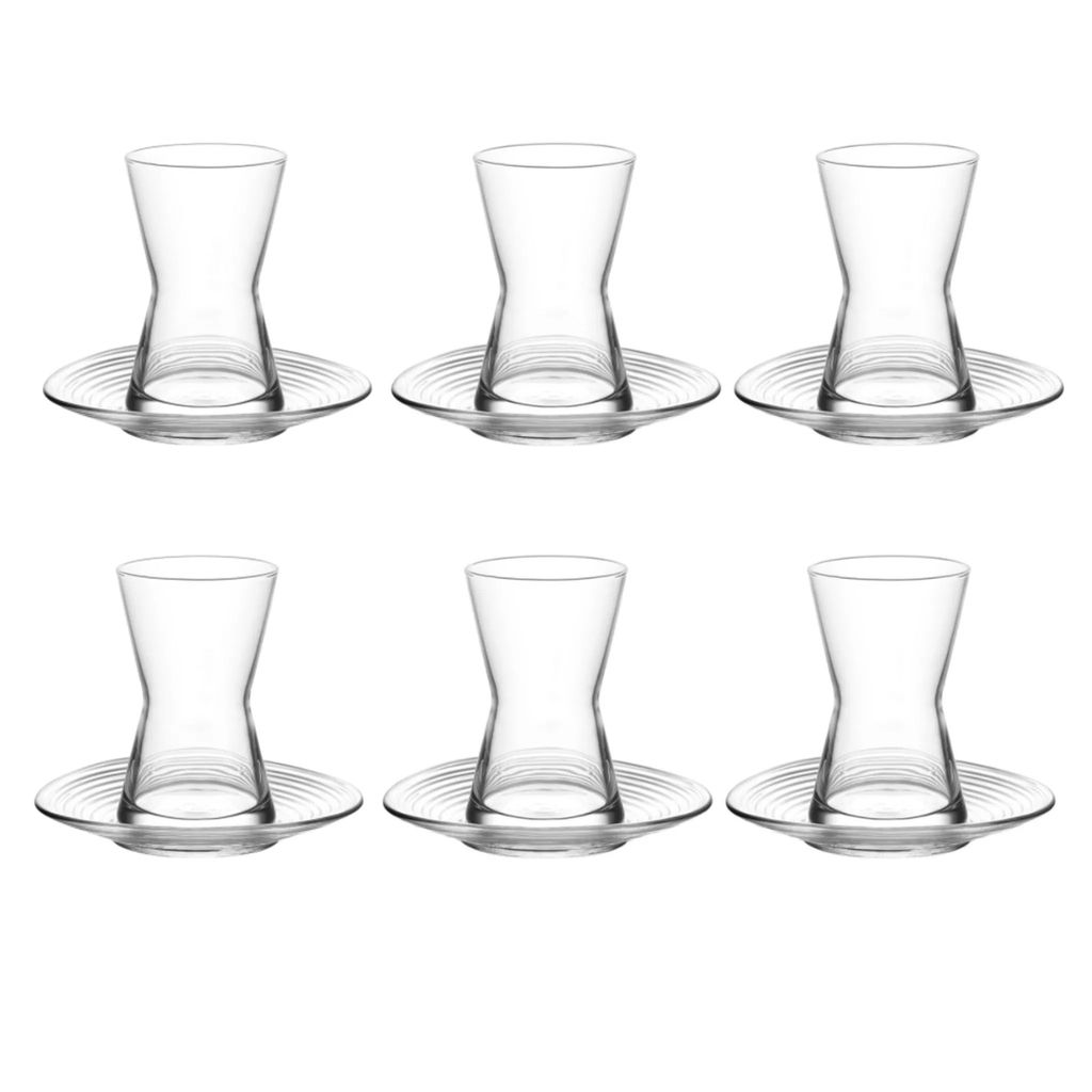 Lav Derin 12er Set, türkische Teegläser mit Untertassen Produktbild 6
