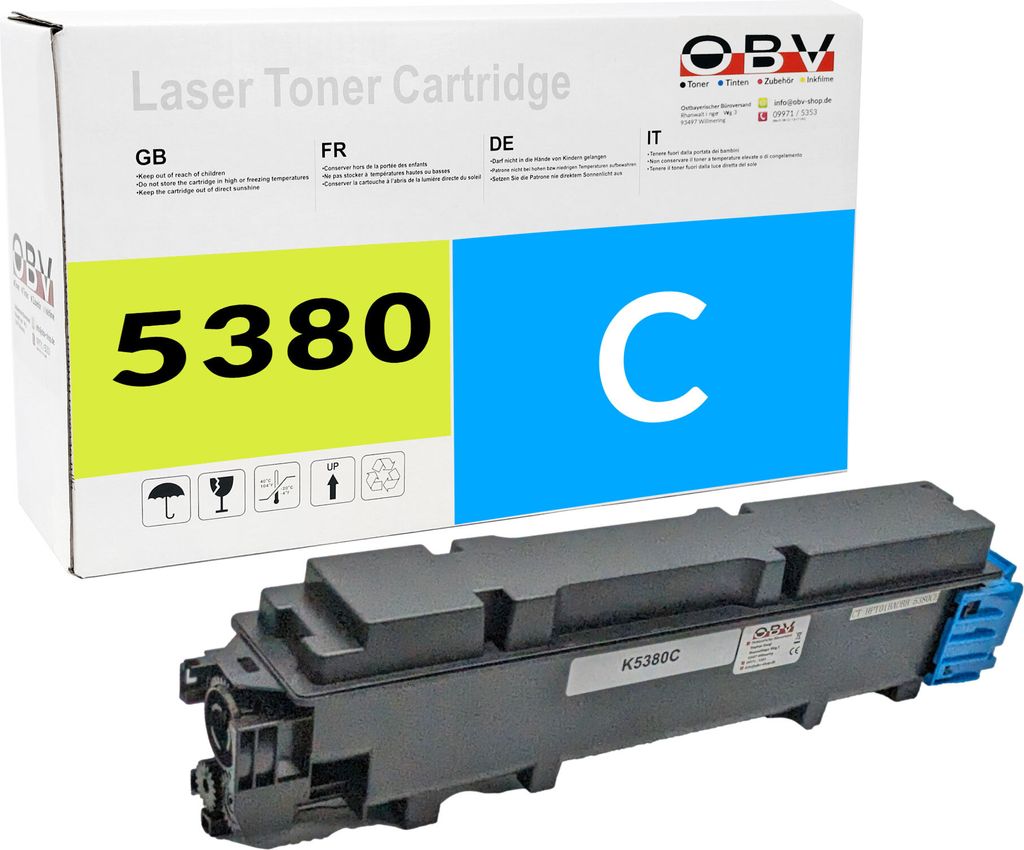 OBV Kompatibel TK-5380C 1T02Z0CNL0 Toner passend für Kyocera ECOSYS MA4000Cifx MA4000cix PA4000cx MA 4000 PA 4000 - cyan 13000 Seiten