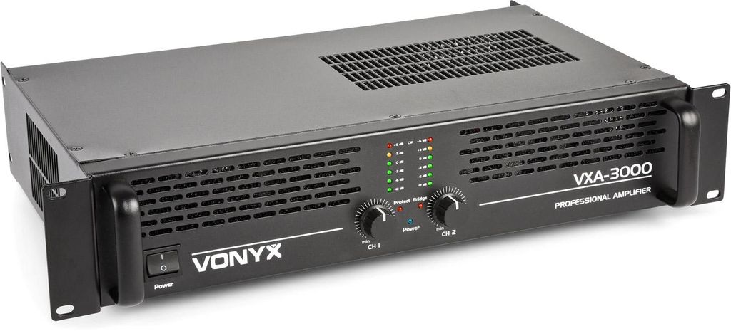 Vonyx VXA-3000, 2.0 Kanäle, 90 dB, 1500 W, 1000 W, 70 dB, Produktbild 