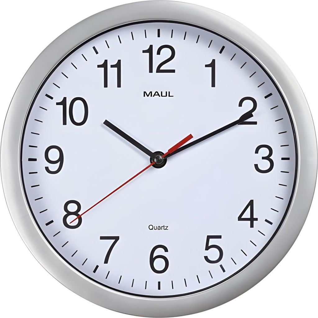 MAUL Wanduhr MAULrun Ø 25.2 x 5 cm Kunststoff 1 x AA (1.5 Produktbild 