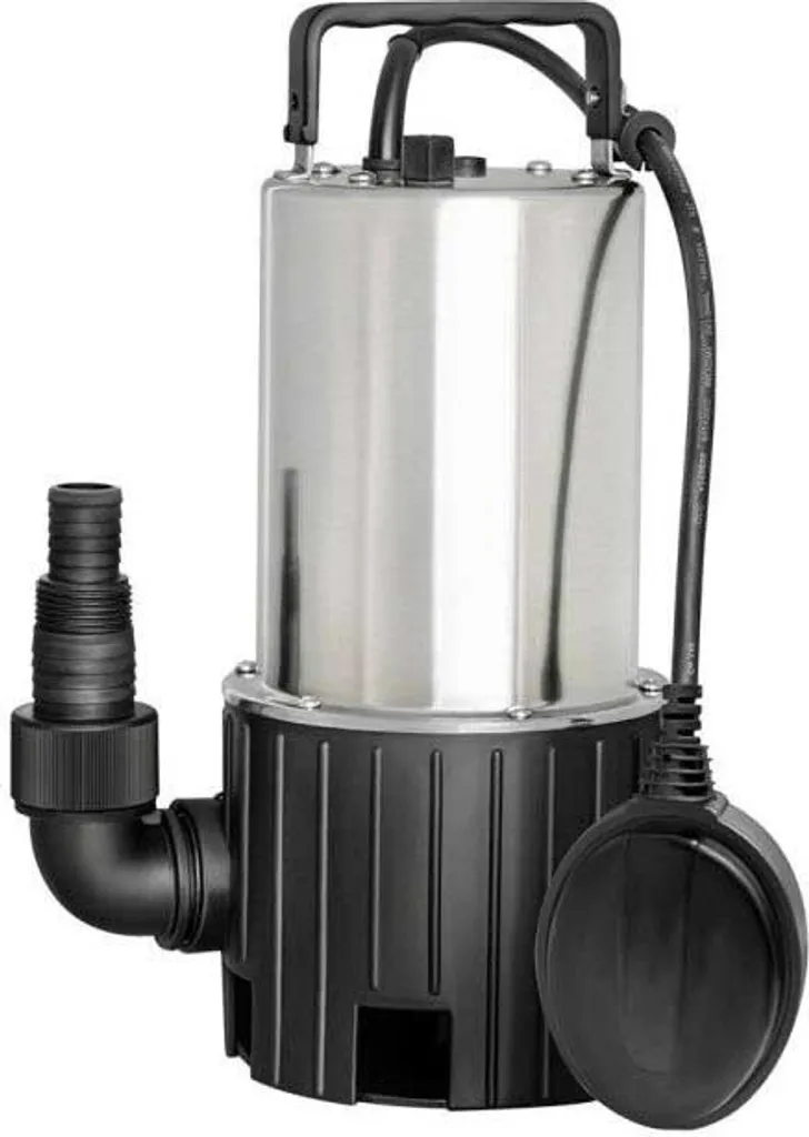 Pompe Vide-cave Worgrip 1100W Argent pour Inondation et Drainage Rapide