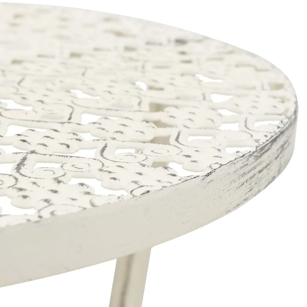 Table de bistrot stable et compacte pour petits salons métal blanc - 9