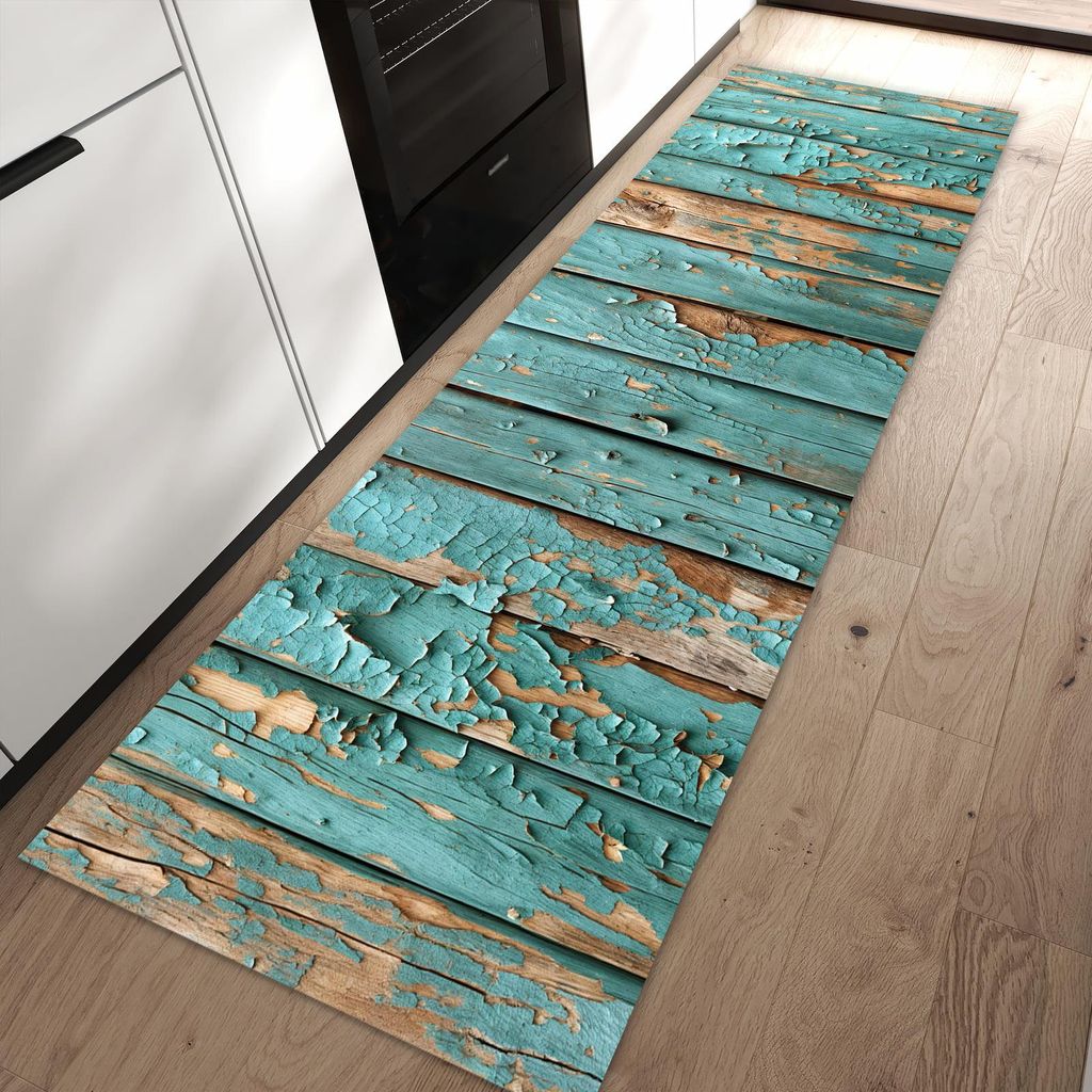 Küchenteppich 80x250cm rutschfest & abwischbar PVC Läufer - Farbe von Abblätternde