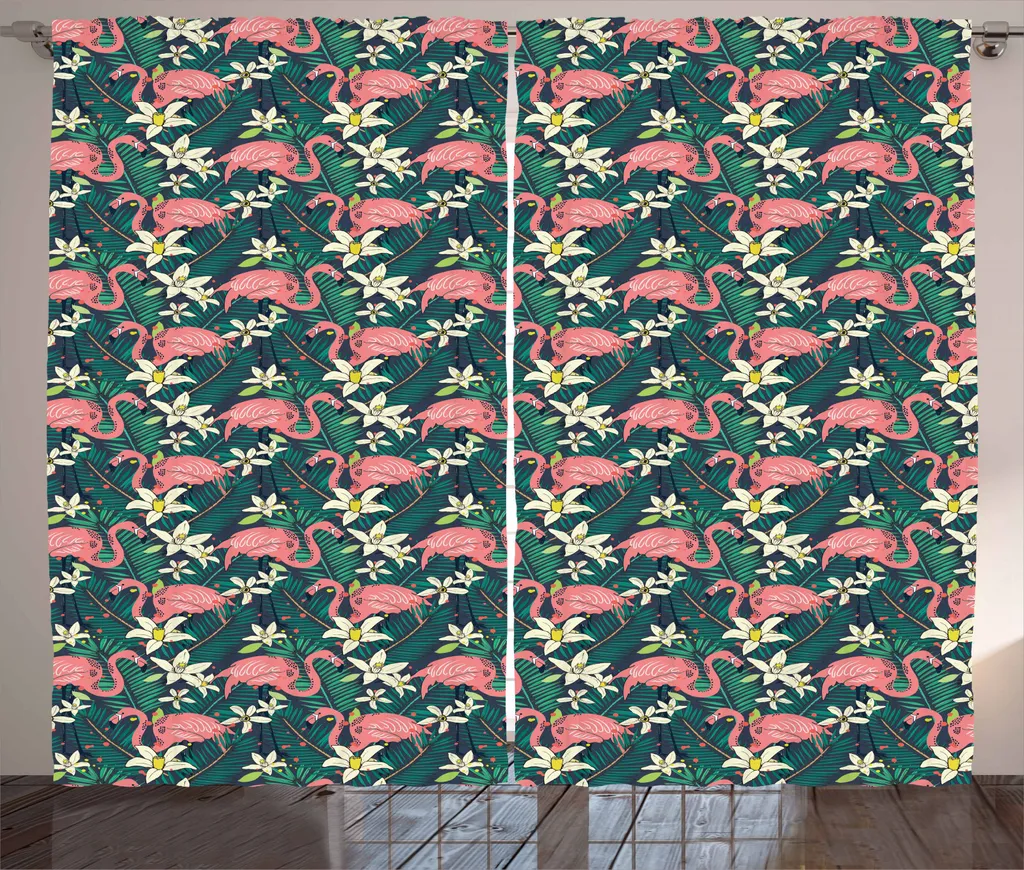 ABAKUHAUS Tende Tropicali Flamingo 280x245 cm | Tenda Soggiorno Rustica