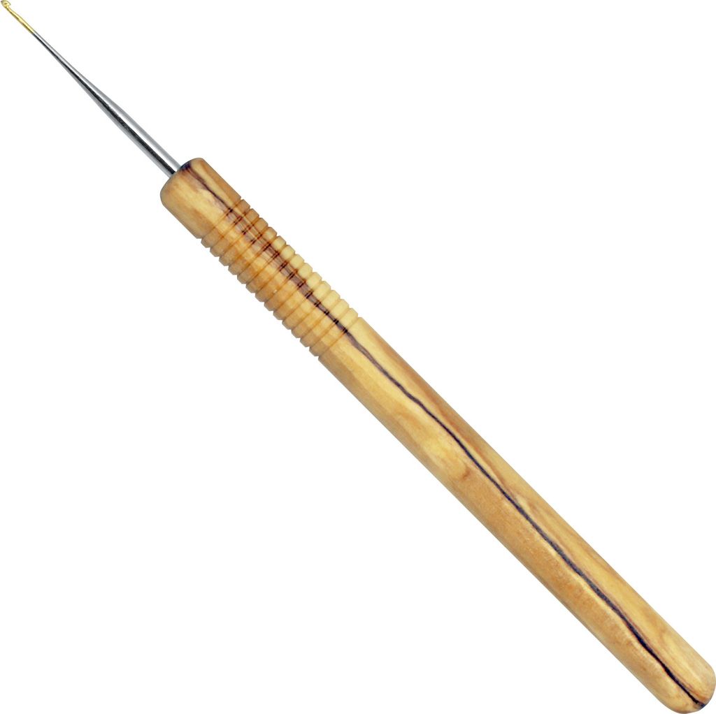 Addi Garnhäkelnadel mit Olivenholzgriff (578-7) () Stärke: 0,75mm / 15cm