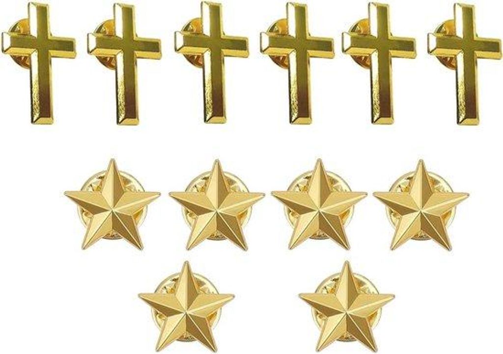 Broche-pinsatz aus Metall, 12-teilig, für DIY-Accessoires für Kleidung, Jacken und Kleider.