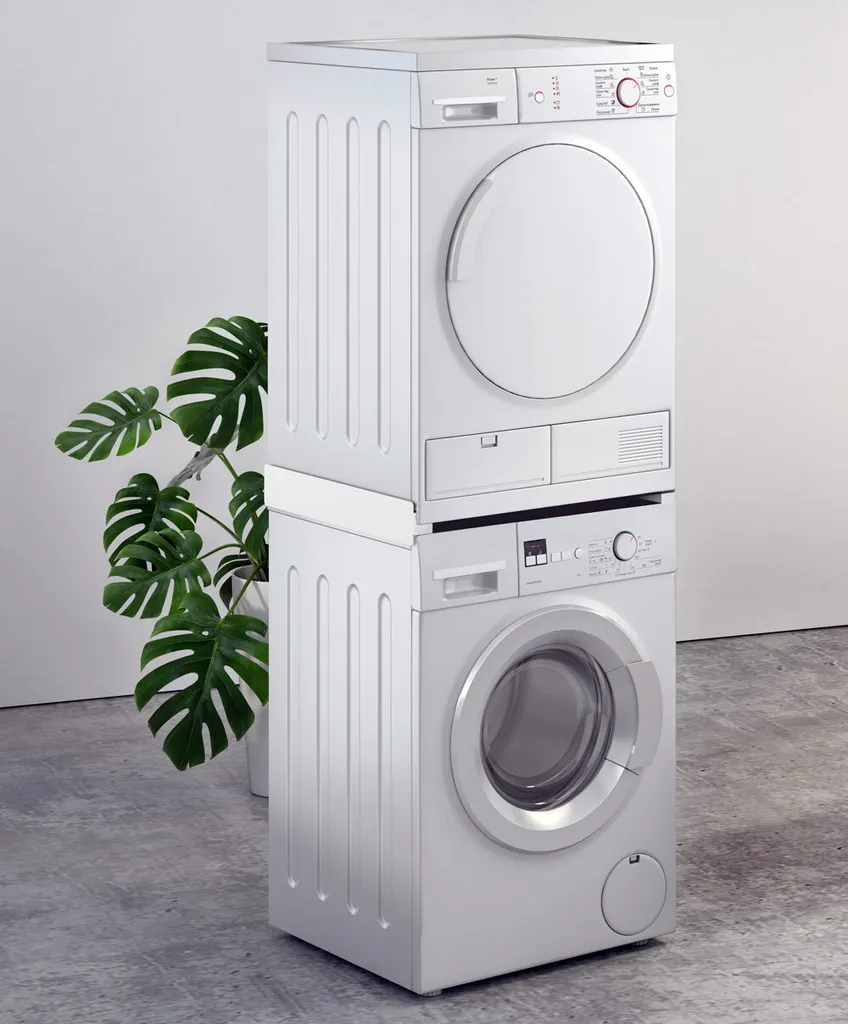Kit de Superposition Lave-Linge et Sèche-Linge Anti-Vibration - Sécurité Totale