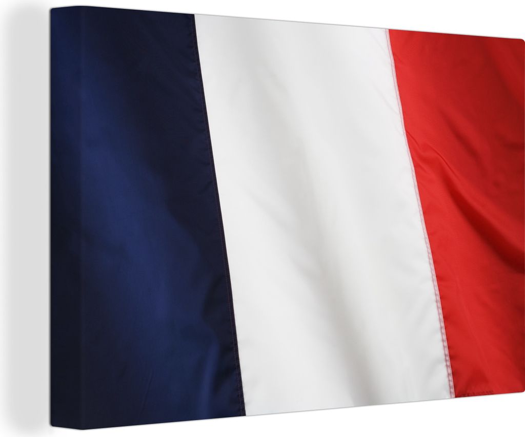 OneMillionCanvasses - Leinwandbilder - 140x90 cm, Die Flagge Frankreichs aus der Nähe, Wandbilder Kunstdruck Wanddekoration - Foto auf Leinwand ...
