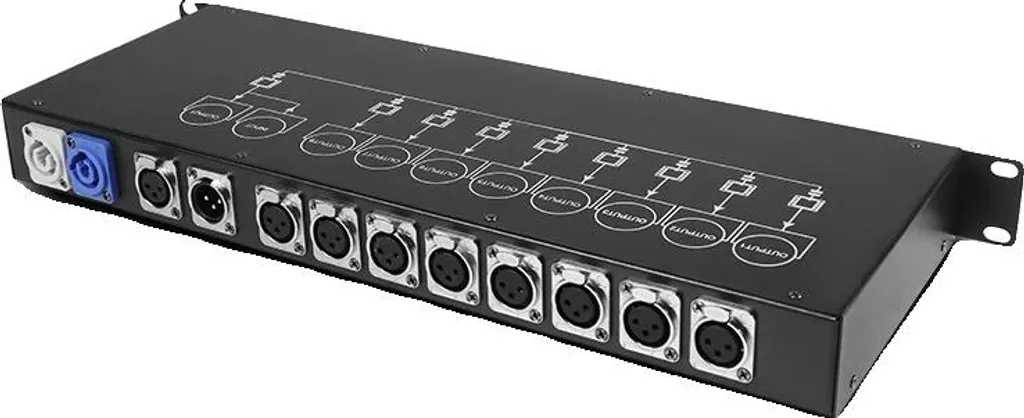 Splitter DMX 8 ports pour contrôle de jeux de lumière et effets DMX