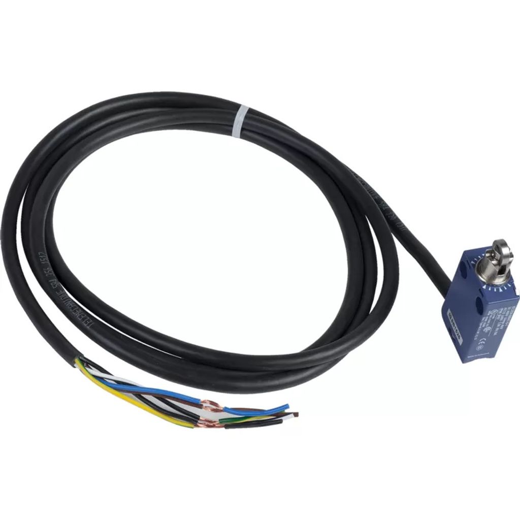 Schneider Electric OsiSense XCMD2102L2 Positionsschalter, Rollenstößel, 1Ö+1S, Metallgehäuse, 2m Kabel