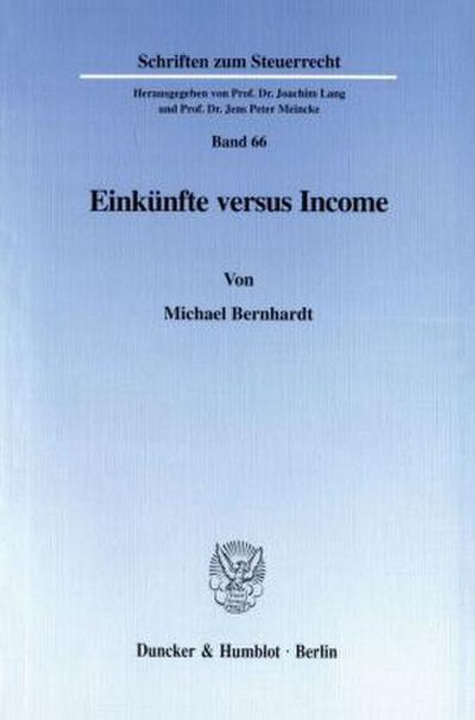 Einkünfte versus Income.