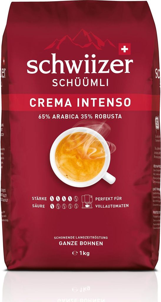 Schwiizer Schüümli Crema Intenso Bohnen 1 Kg Produktbild 