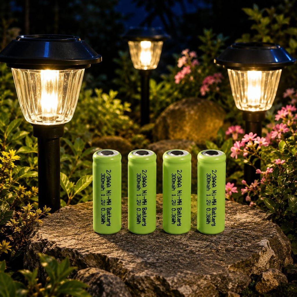4 Stück LogiCell 2/3AAA NI-MH-Akku 300mAh, 1,2V Flat Top Produktbild 