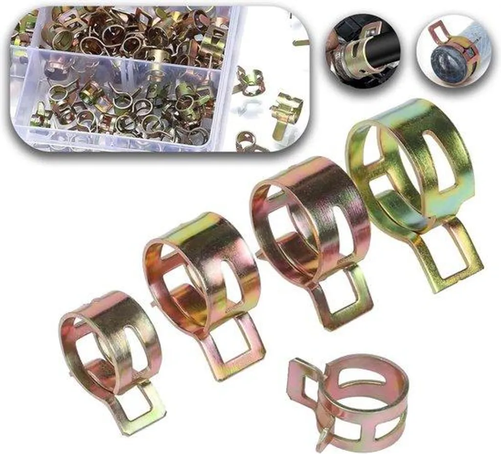 Lot de Colliers de Serrage pour Durites en Acier Inoxydable - 75 Pcs