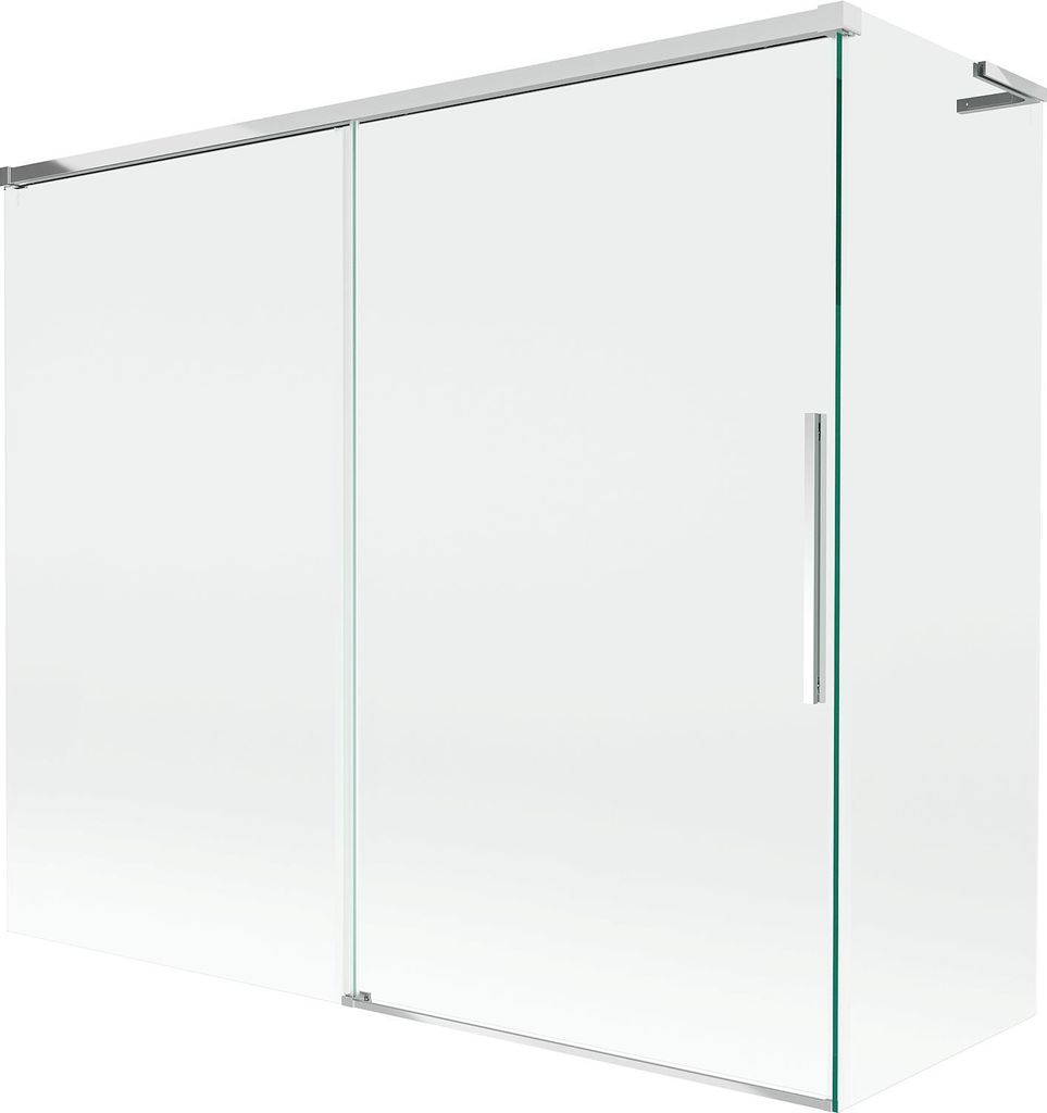Mexen Rox L Badewannenfaltwand 2-teilig verschiebbar 180 + 80 x 150 cm, transparent, Chrom - 8C9L-180-080-01-00