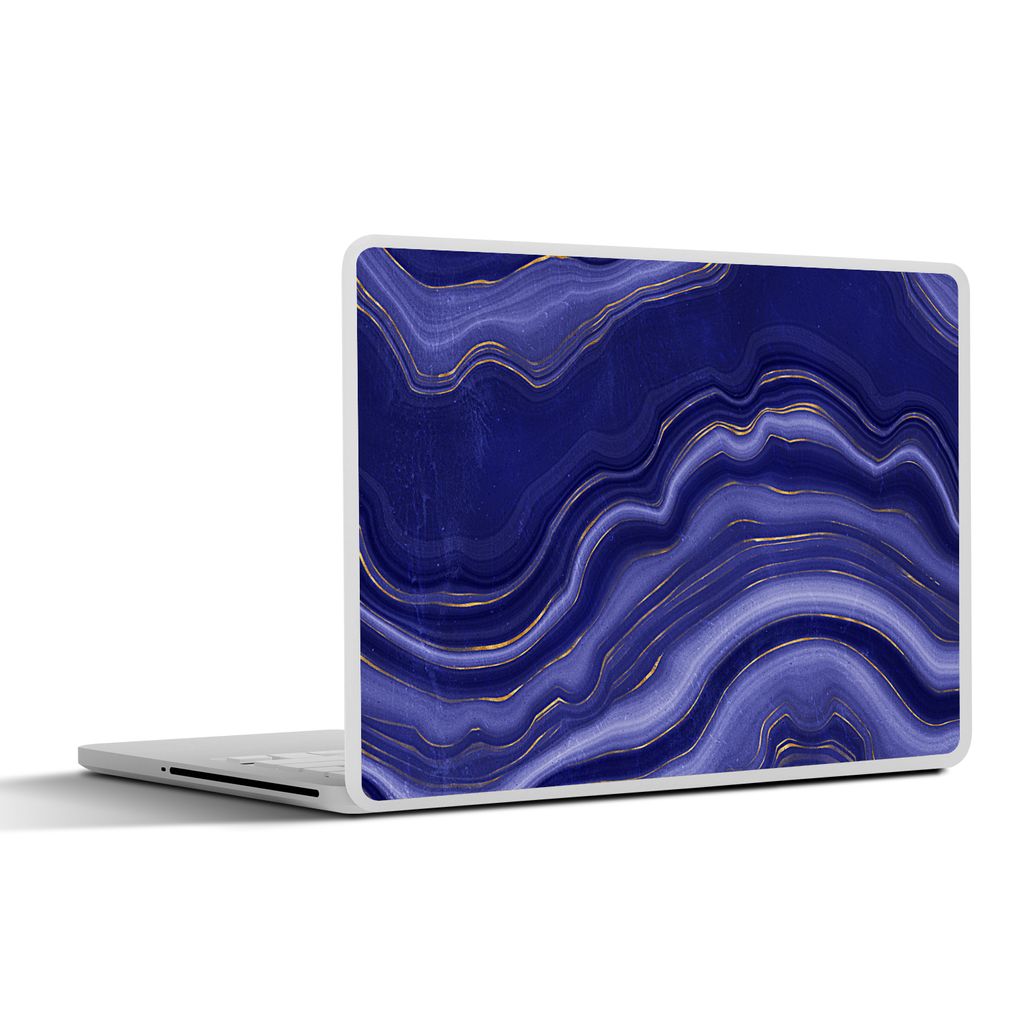 MuchoWow Laptop Aufkleber Sticker Cover Glitter - Achat Stein - Edelsteine 40x30 cm - Laptop Dekoration - Selbstklebend