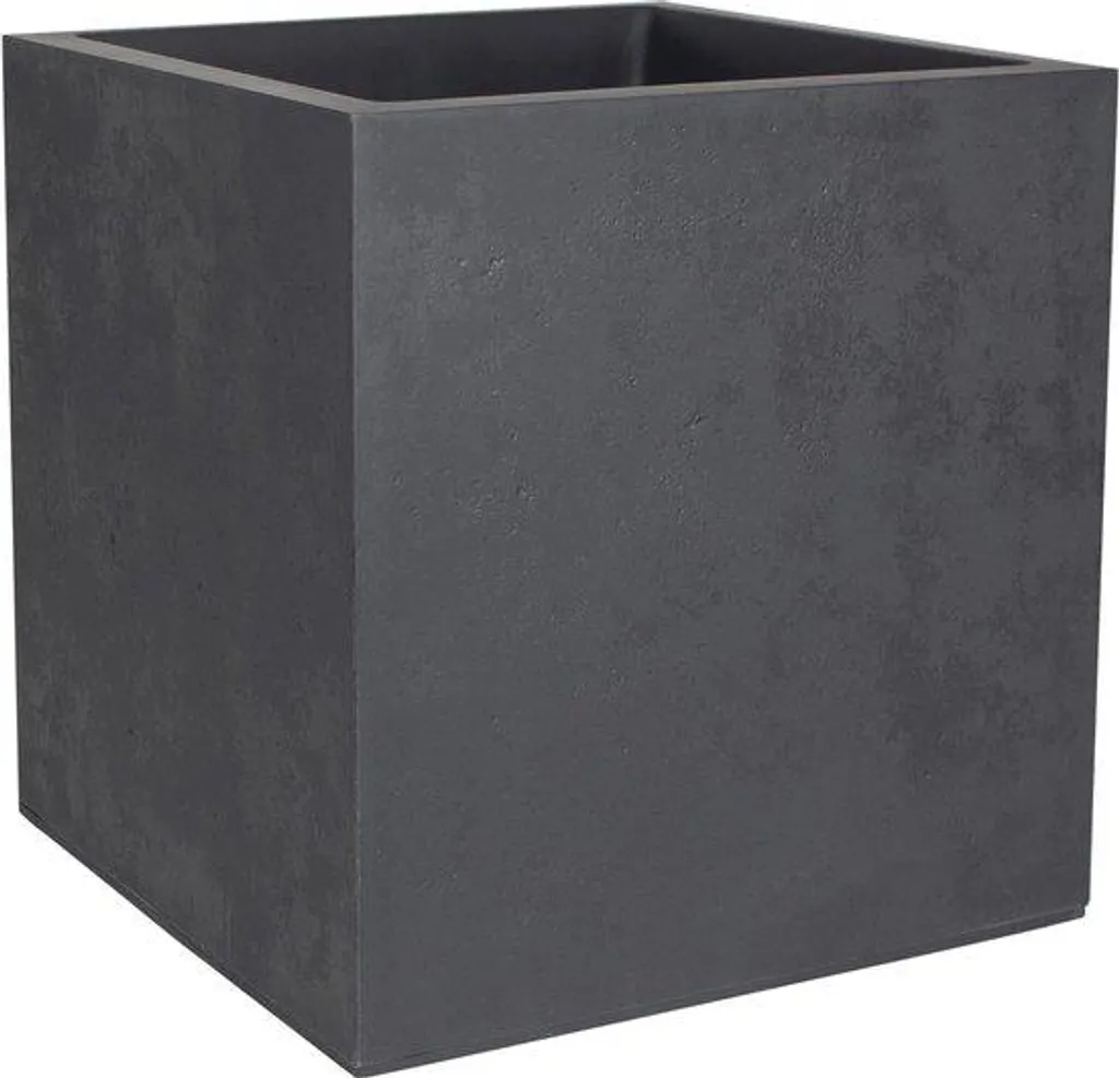 Pot de fleurs carré 40 cm Basalt 31L Anthracite - Double paroi robuste