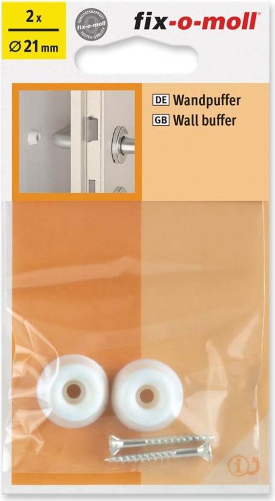Wandpuffer fix-o-moll rund 21mm weiß