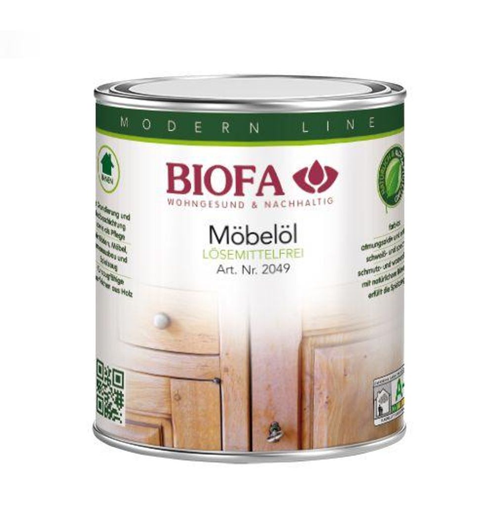 BIOFA Möbelöl 2049, lösemittelfrei 0,375L Produktbild 