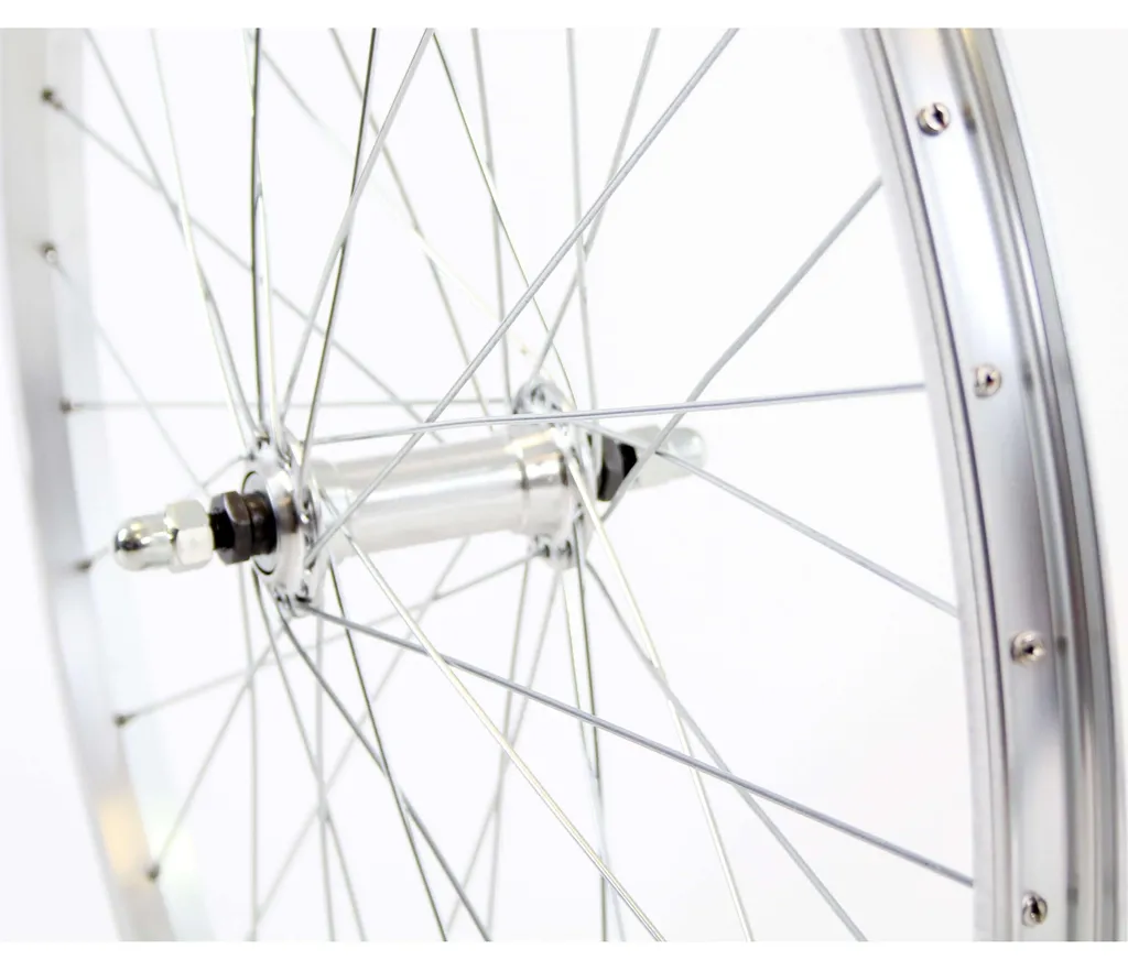 Roue de vélo 26 pouces Roland argentée pour remplacement roue avant