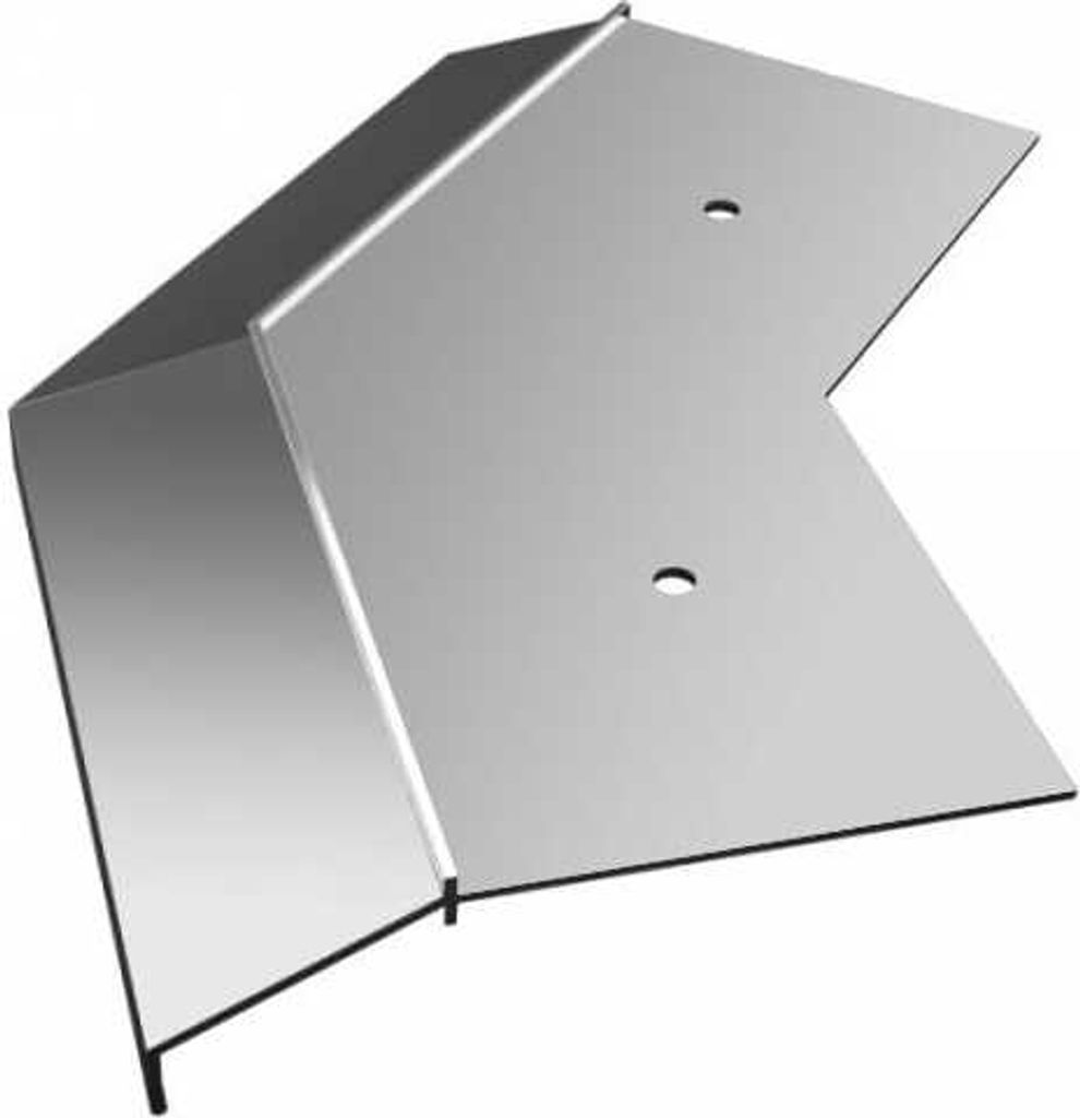 Renoplast Aluminium Traufprofil K10 Harzböden, Außenecke 135°, Grau