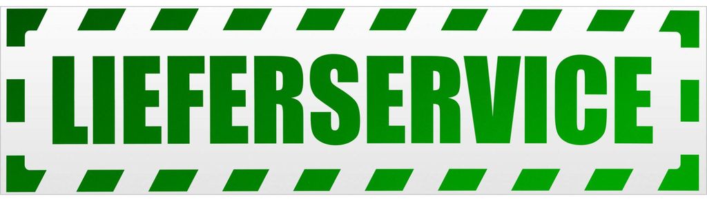 Kiwistar Lieferservice gestreift Magnetschild Schild magnetisch - 45cm Grün - reflektierend - Magnetfolie für Auto PKW Kfz