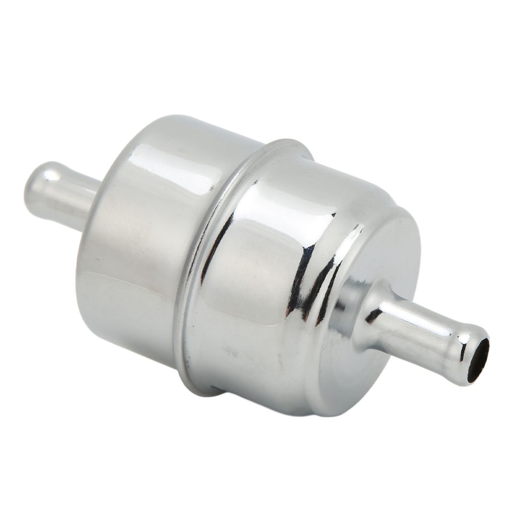3/8in High Flow Kraftstofffilter Inline-Schlauch 9746 Chrom Universeller Ersatz für Chevy