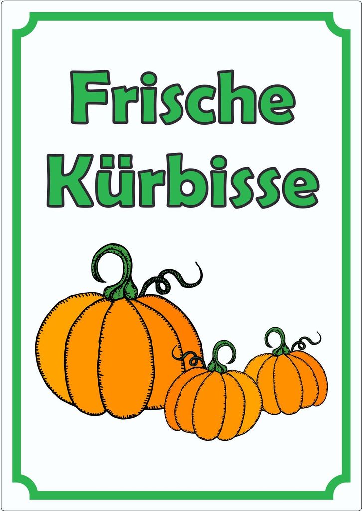 Werbeaufkleber Aufkleber Kürbis Hochkant A2 (420x594mm)