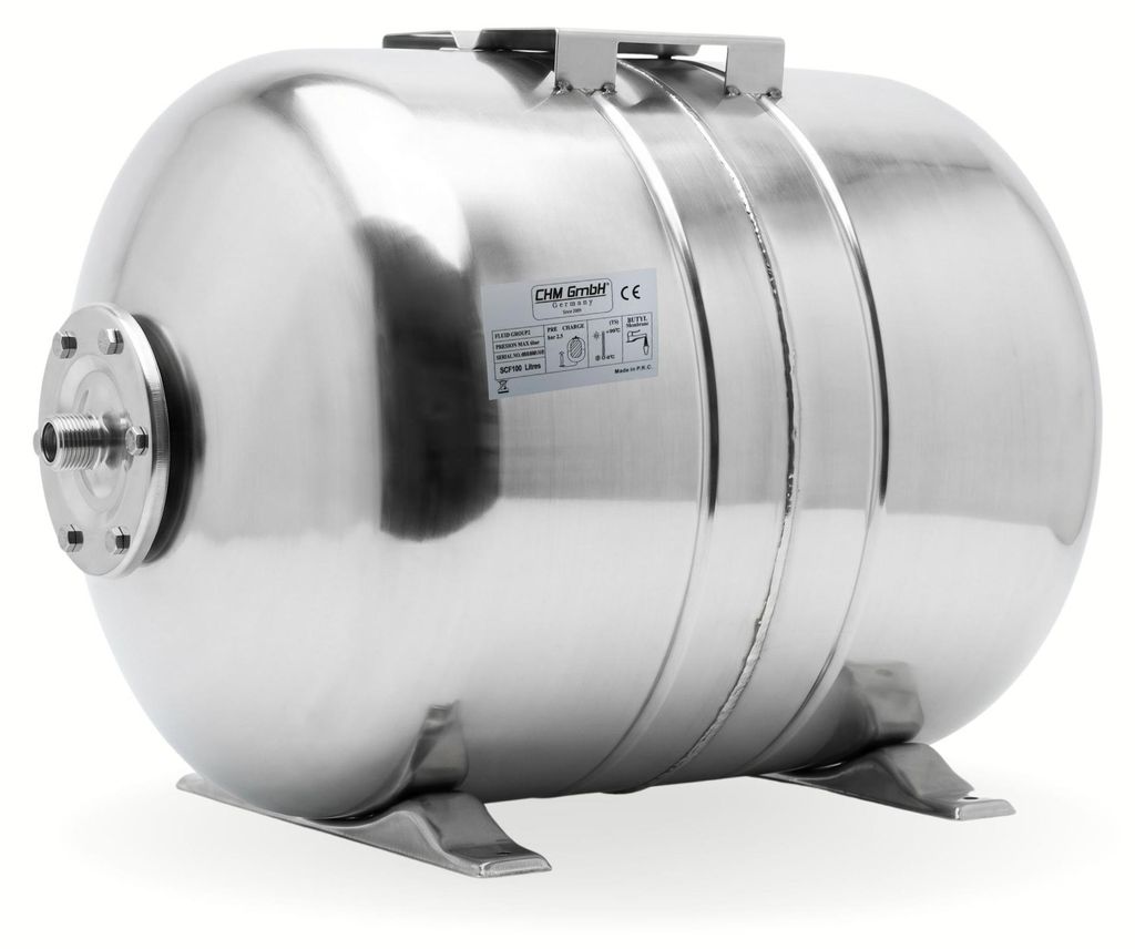 Membrankessel 100 L Hauswasserwerk Druckkessel Edelstahl Produktbild 