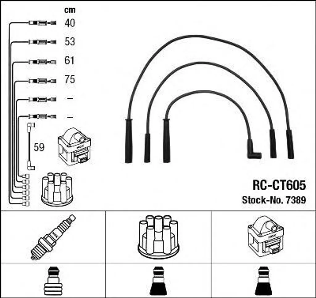 Problemi di Avviamento? Set Cavi NGK 7389 per Peugeot 405 e Citroën BX