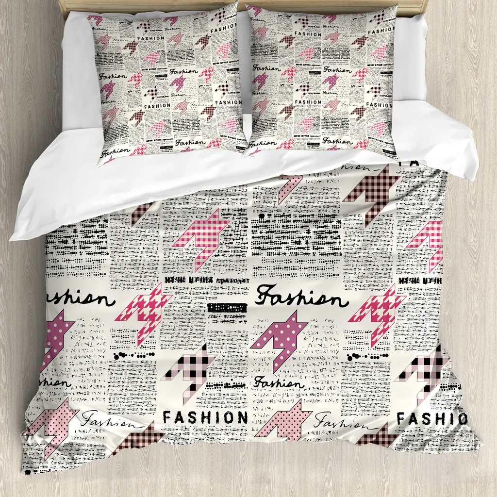 Set Copripiumino ABAKUHAUS Giornale Retro 200x200 - Fashion Look