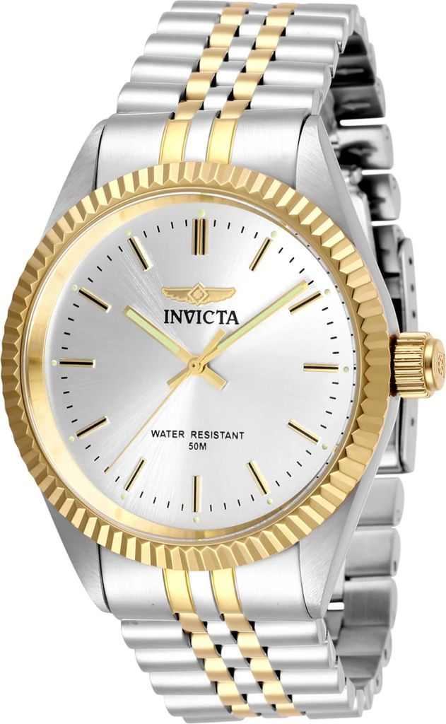 Invicta Specialty 29378 Herren Uhr - Quartz Bewegung - Edelstahl mit Silbernem Zifferblatt - 43 mm