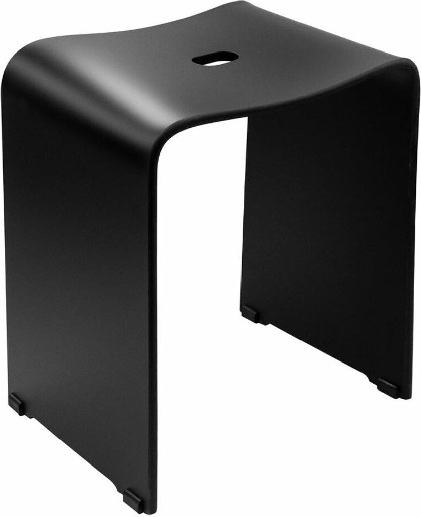 TRENDY Badhocker 40x48x27,5cm, schwarz matt