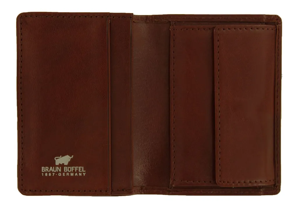 Petit porte-monnaie Country Wallet 1CS Braun Büffel en cuir de luxe