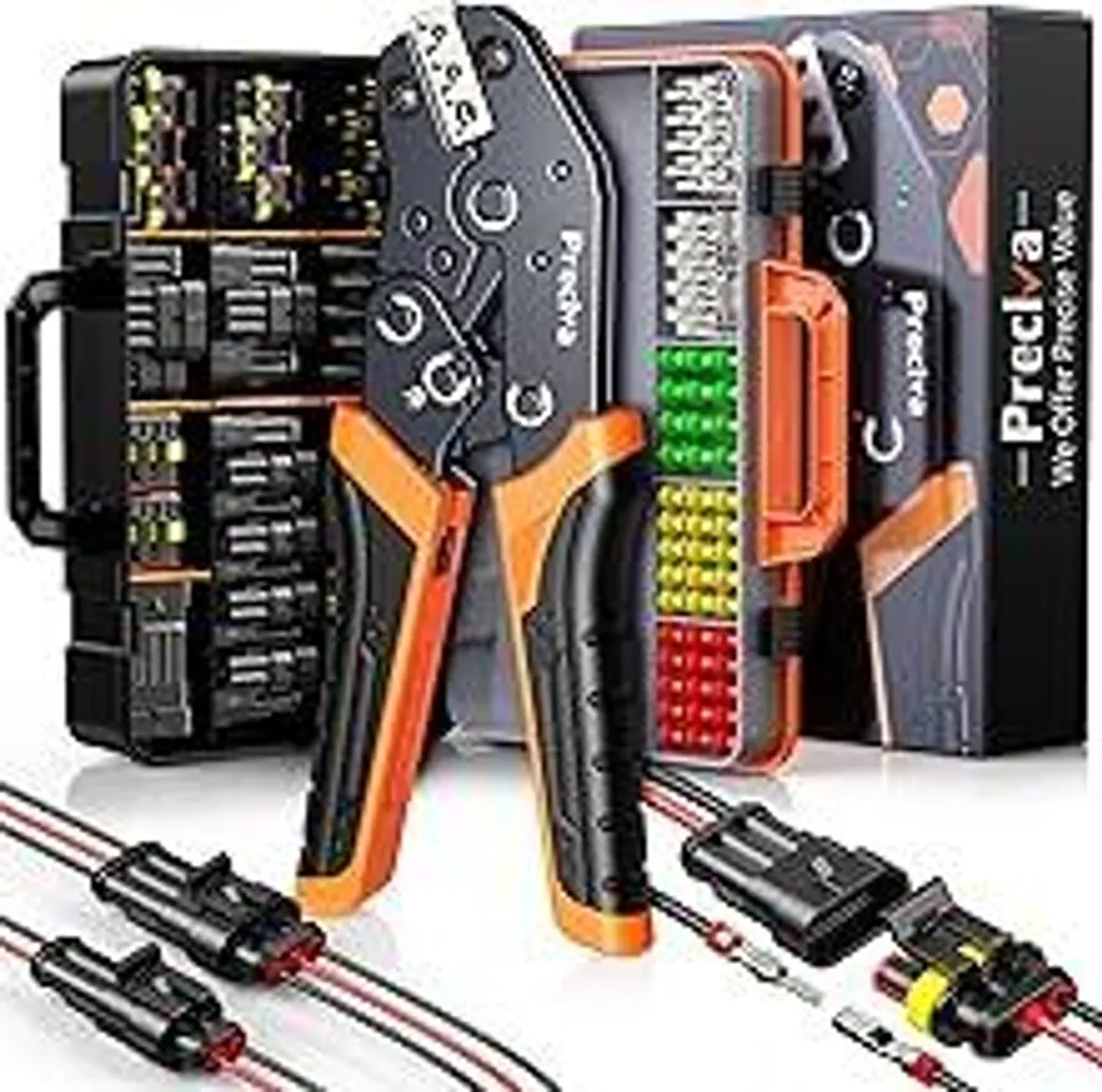 Kit Cablaggio Automotive Preciva: Pinza e 350+ Pezzi Connettori