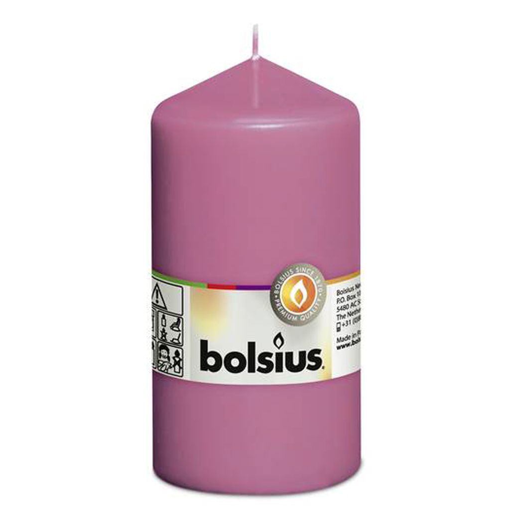 Bolsius Stumpenkerzen Fuchsia 130/68mm Produktbild 