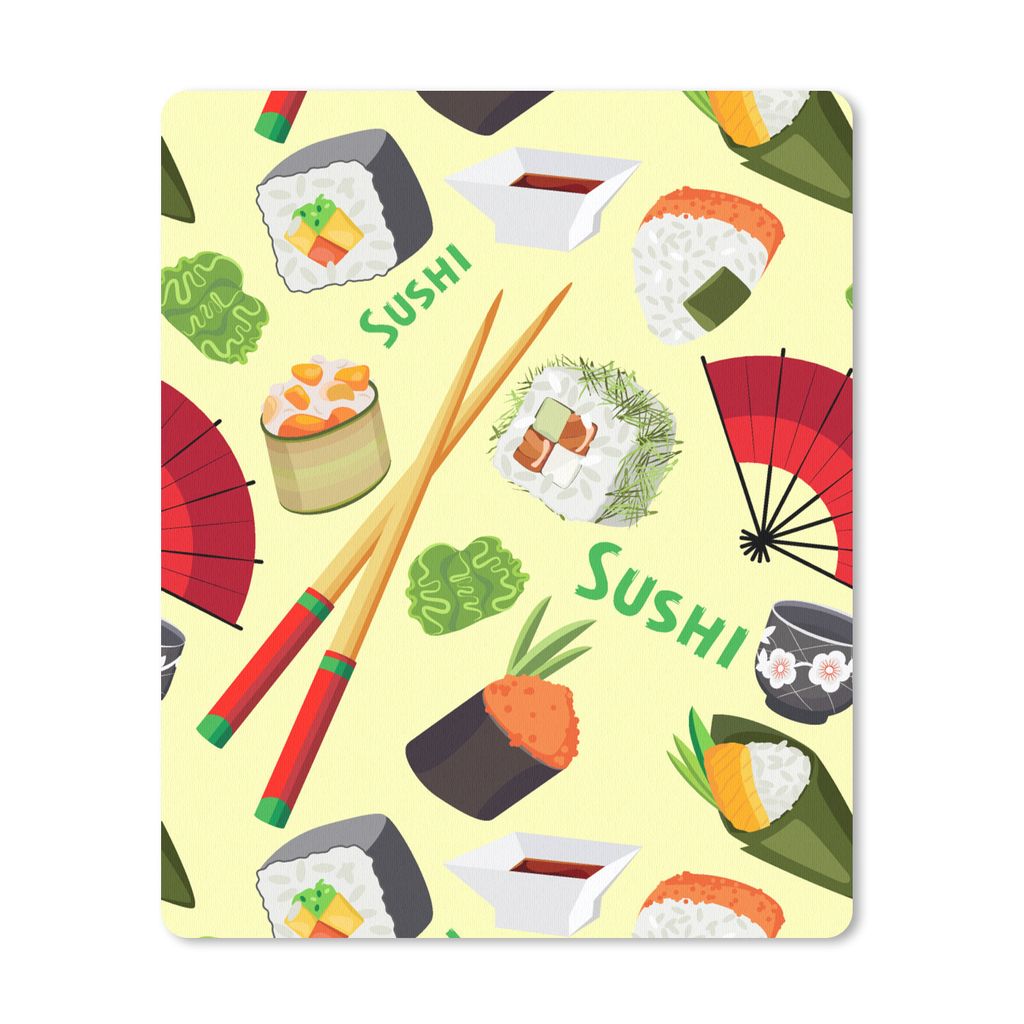 MuchoWow Mauspad Mousepad Sushi - Japan - Muster 30x40 cm - Mousepads - Maus Mat - Pad - Mausunterlage - Mausmatten
