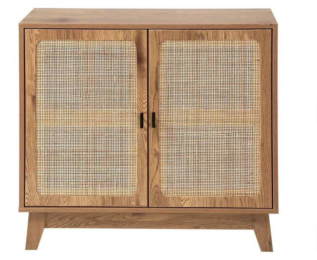 CALICOSY - Buffet 2 portes avec cannage en rotin L80 cm - Image du produit 