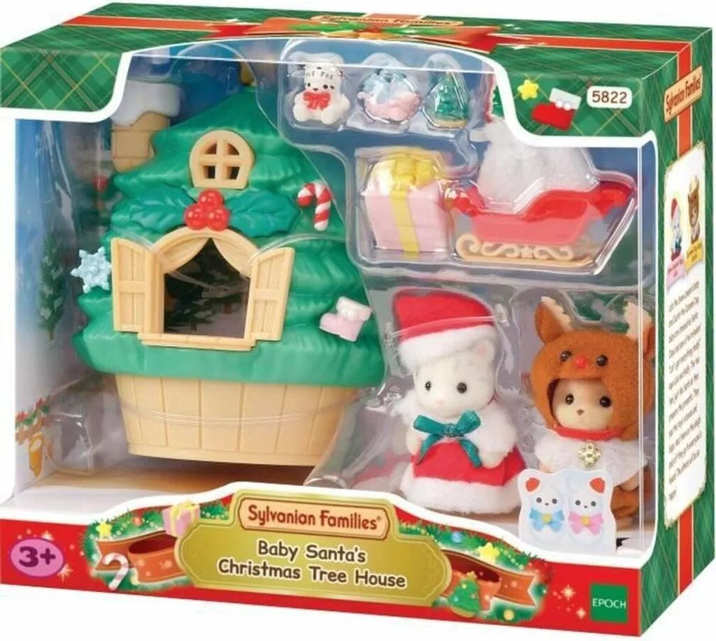 Maison avec Arbre de Noël et Bébés : Décor Complet pour Petit Espace - 5