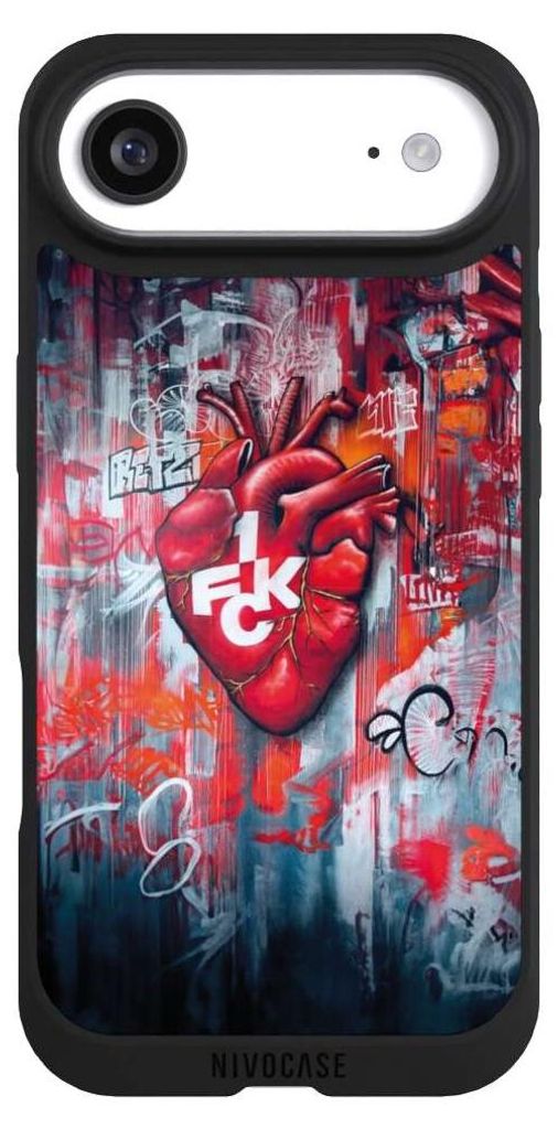 NIVOCASE Handyhülle für Apple iPhone Air Hülle NIVOpure Case Schwarz 1. FC Kaiserslautern 1. FCK Herz
