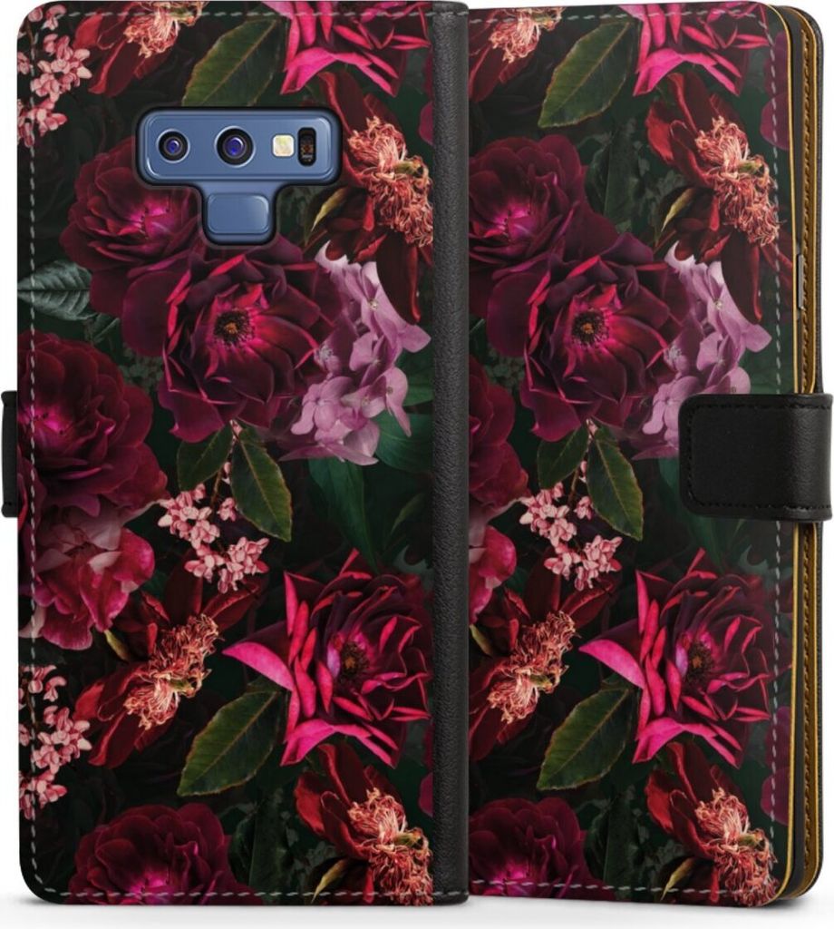 DeinDesign Klapphülle für Samsung Galaxy Note 9 Handytasche Lederhülle Tasche Blumen Blüte Rose