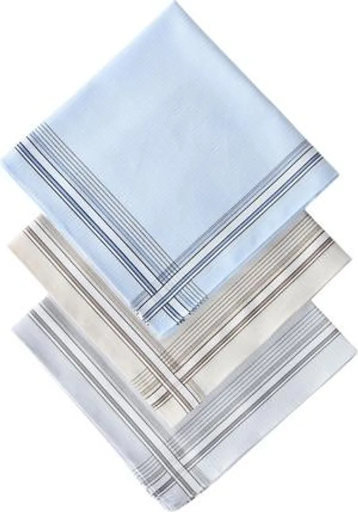 Mouchoirs en coton pour homme avec finition satinée lot de 12 pièces