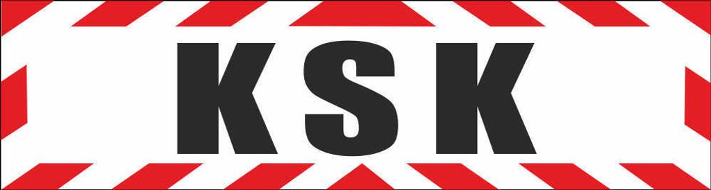 INDIGOS UG - Magnetschild "KSK Kommando Spezialkräfte" mit Rahmen 30 x 8 cm - Magnetfolie für Auto / LKW / Truck / Baustelle / Firma