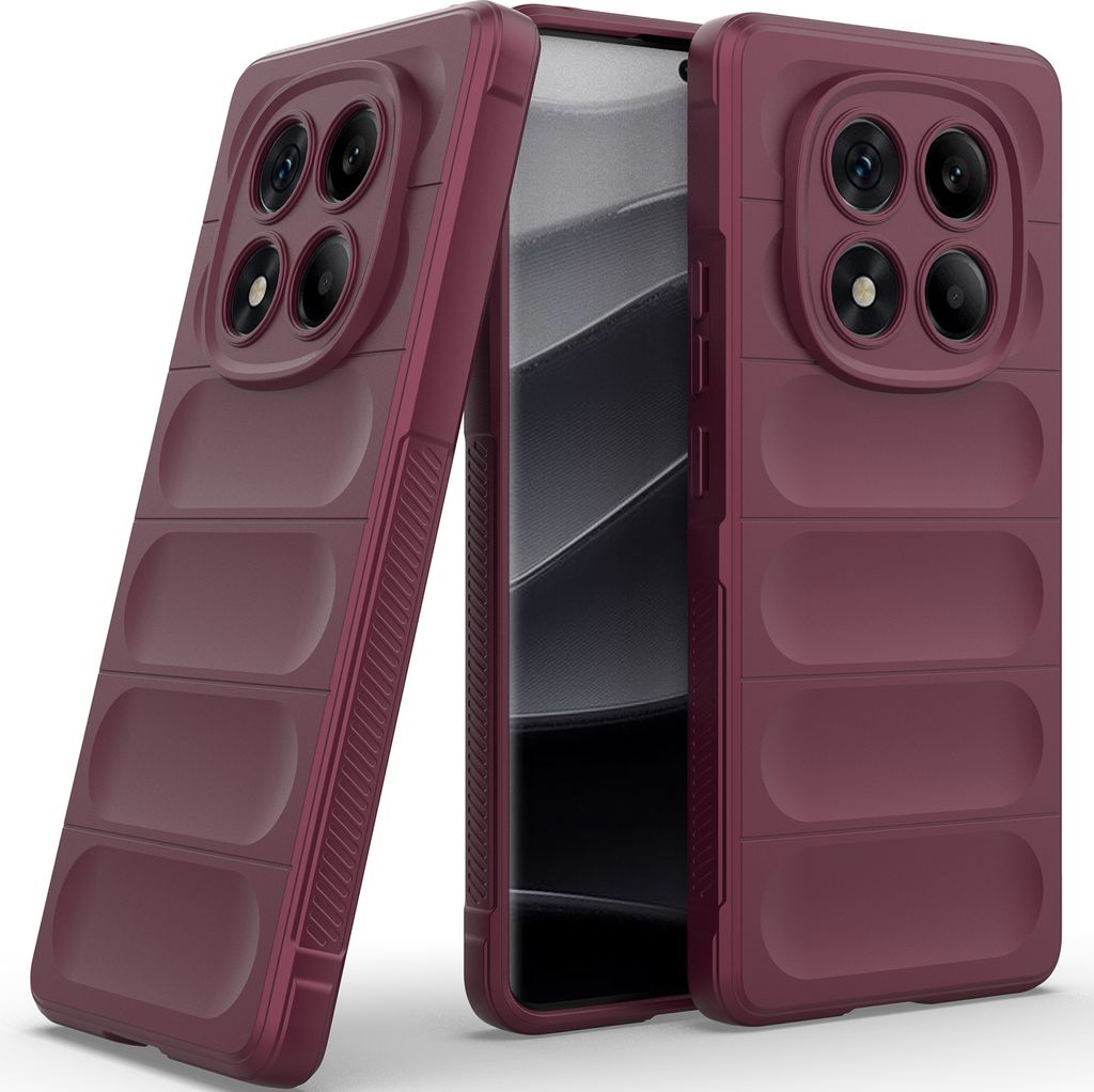 Handyhülle für Xiaomi Redmi Note 14 Pro 4G Weich TPU Silikon Stossfest Anti-rutsch Hülle bordeaux