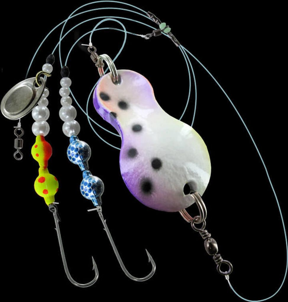 Jenzi Buttlöffel montiert 110cm UV Weiß Lila 80g