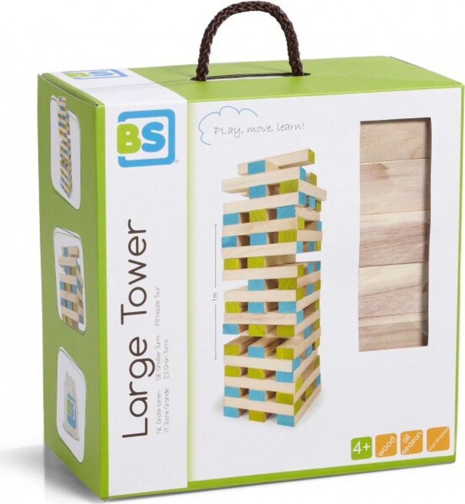 Riesen Holz Tower Stapelspiel 1 Meter hoch Produktbild 