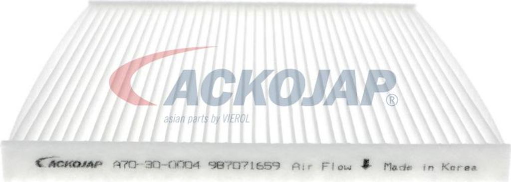 ACKOJA A70-30-0004 Innenraumfilter Pollenfilter für TOYOTA COROLLA (ZZE12, NDE12, ZDE12)