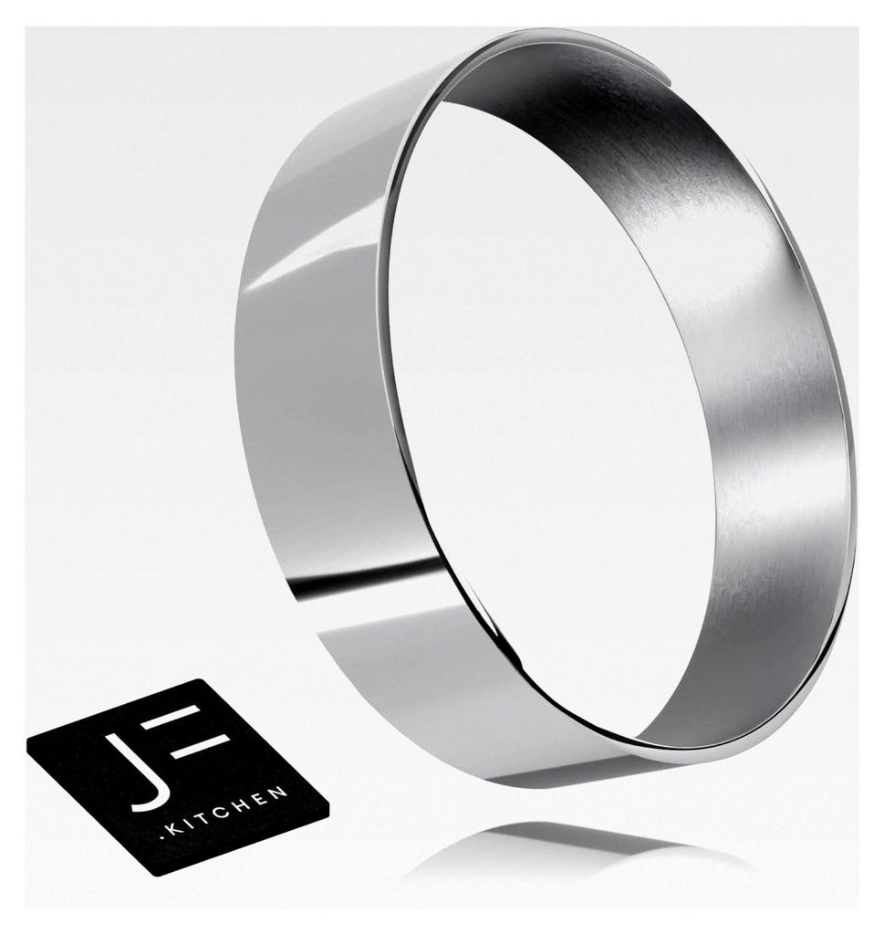 6 Serviettenringe aus Edelstahl Ø 4 cm (Silber, glänzend)